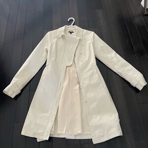 Jacob White & Cream Trench Coat (XS)